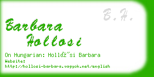 barbara hollosi business card